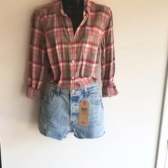 Levi's Original Classic 501 Buttonfly High Rise Denim Short - Picture 7 of 8